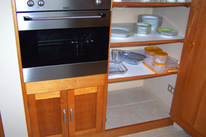 The pantry shows off the beautiful hardwoods.